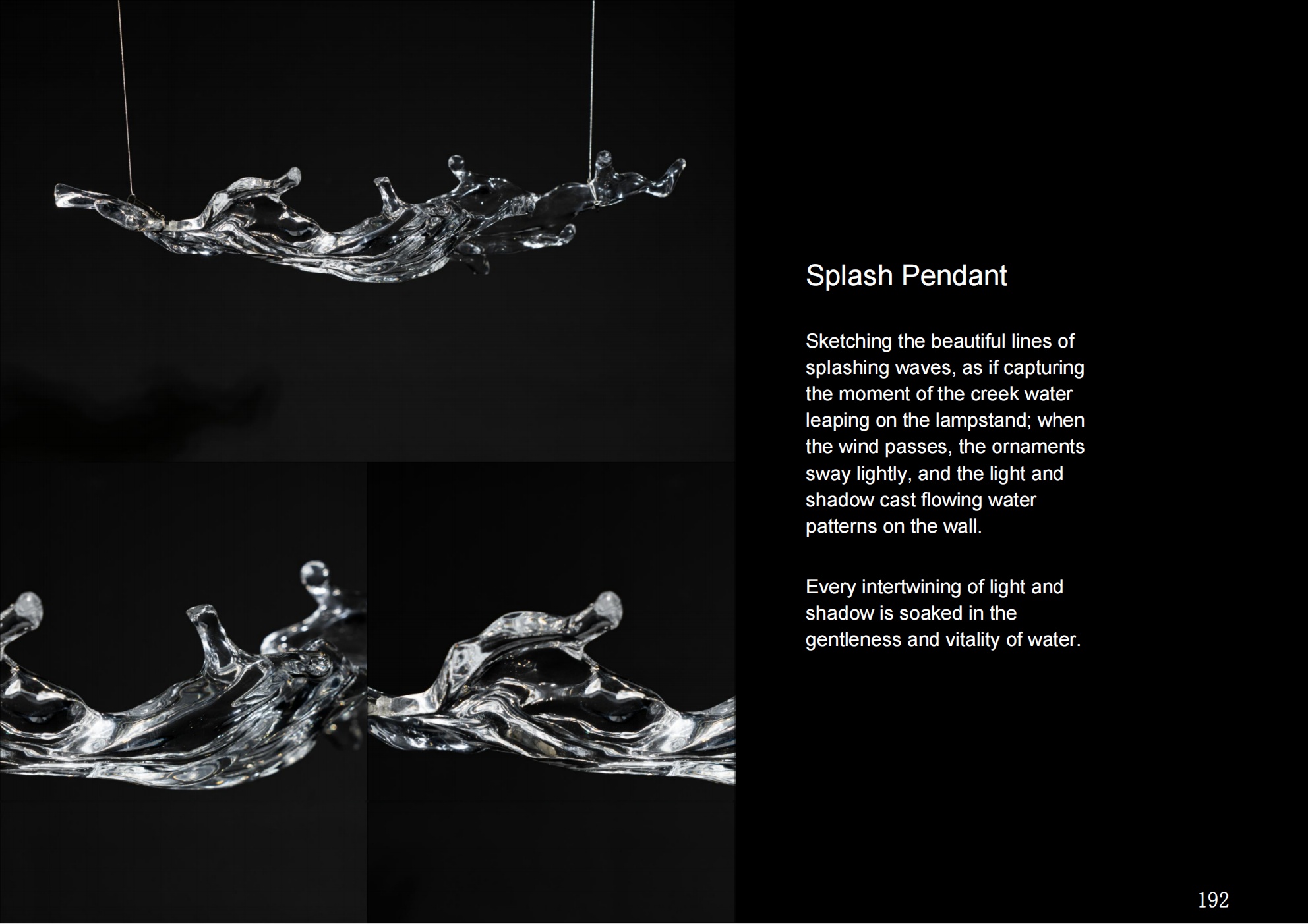 Water Splash Pendant Light B